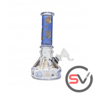 CALAVERA SKULL BLUE MINI BEAKER 6'
